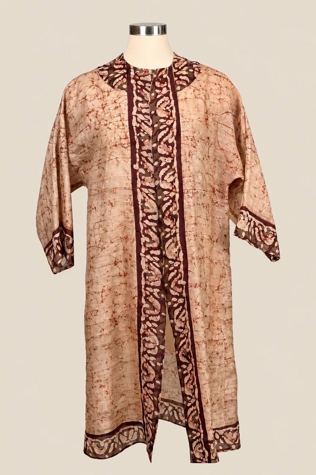 Blush & Brown Amara on a cream dress form
